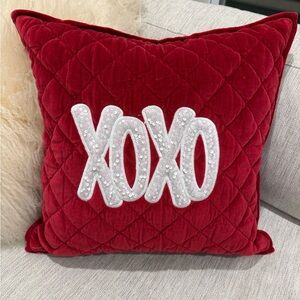 Red Velvet XOXO Decorative Pillow